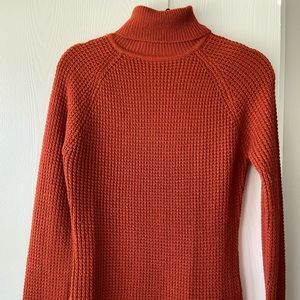 Cute Burnt Orange Turtleneck Sweater